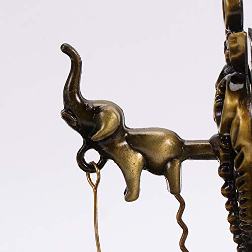 Campainha de Ferro Fundido para Porta Elefante Retrô Decorativa com Sucção Magnética Externa Interio