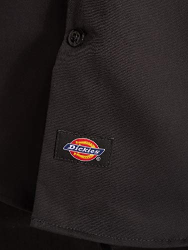 Dickies Men's Short-Sleeve Two-Tone Work Shirt, Black/Royal Blue, X-Large #TOP6