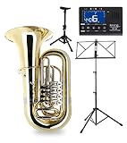 Classic Cantabile Brass T-190 Bb Tuba Set, 4 pistons, Hauteur 92 cm