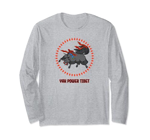 Yak Power Tibet T-shirt Langarmshirt