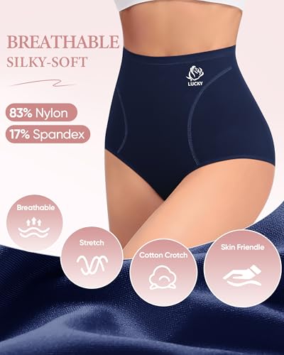 Women's Underwear 4 Pack Tummy Control High Waisted Ladies Panties Postpartum Compression Briefs Full Coverage4