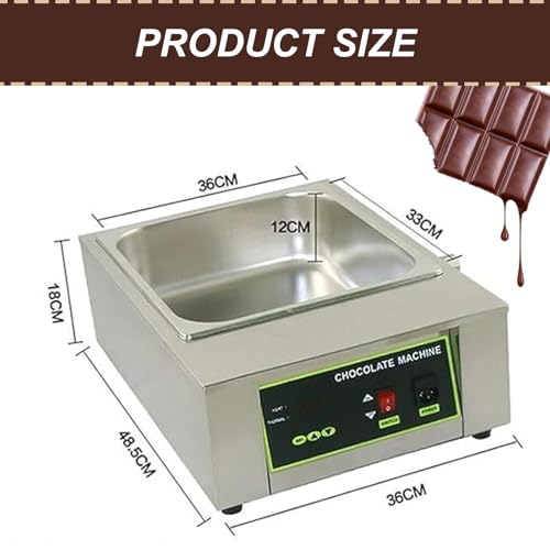 Máquina derretidora de chocolate ajustable 1000W LED miniatura 5