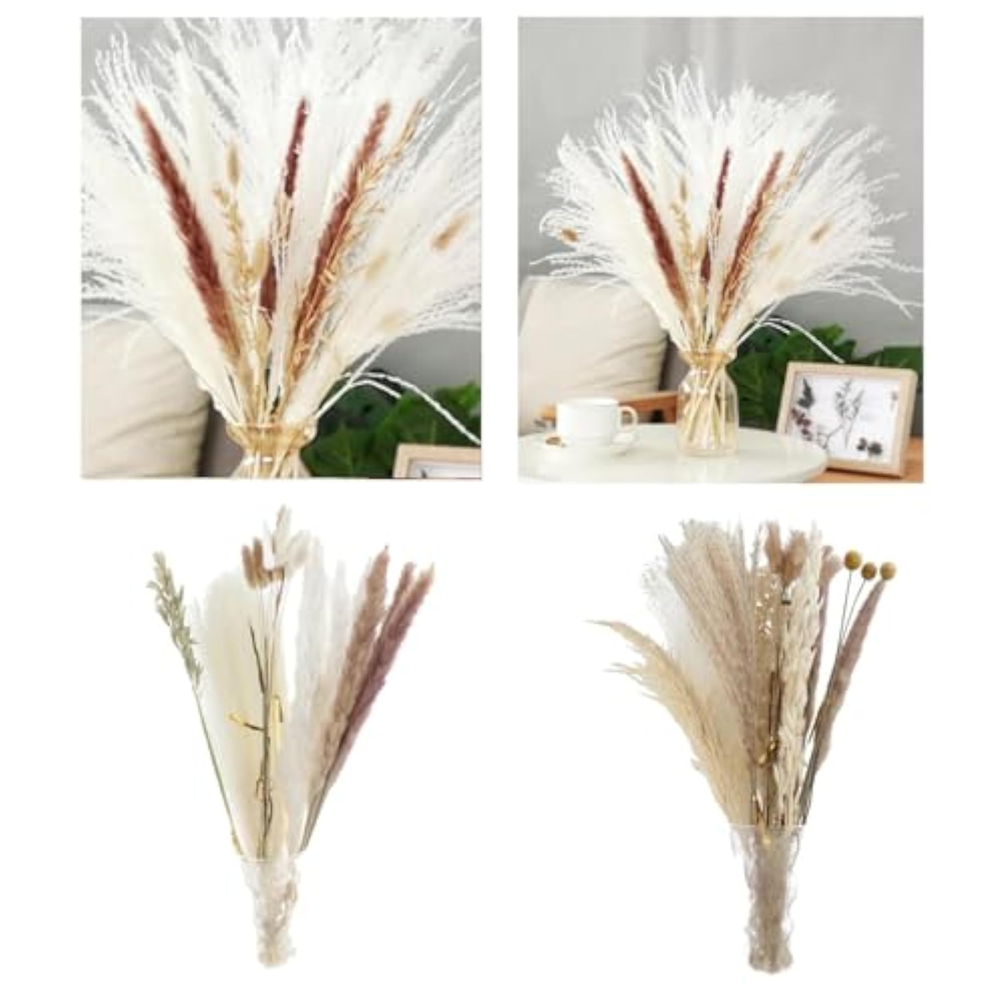 Dried Pampas Grass Bunch Bouquet for Home Decoration