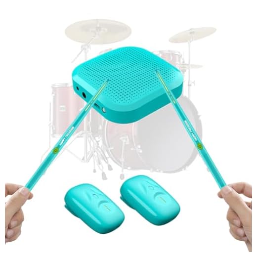 Virtual Electronic Drum Set, Electronic Air Drum Sticks Set, Electric Drumsticks, Air Drum with Drumsticks, Pedals, Bluetooth and 8 Sounds, for Beginners Adults Gift, Play Drum Anywhere Anytime (G)