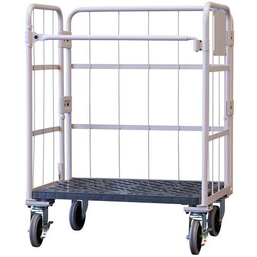 Amazon | 台車屋五常 天使のカゴ台車 ベージュ W850×D650×H1100 kdgo