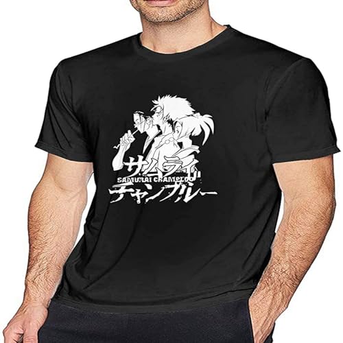 Samurai Champloo Men's Cotton Fashion Pattern Breathable Short-Sleeved T-Shirt Size M