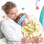 Manta Kids Sleep Mask - Comfy & Cute Blackout Sleeping Mask with Adjustable Eye Cups, Soft & Breathable Machine Washable Kids Eye Mask for Girls, Boys, Toddler Aged 6+ (Arctic Blue) - Image 3