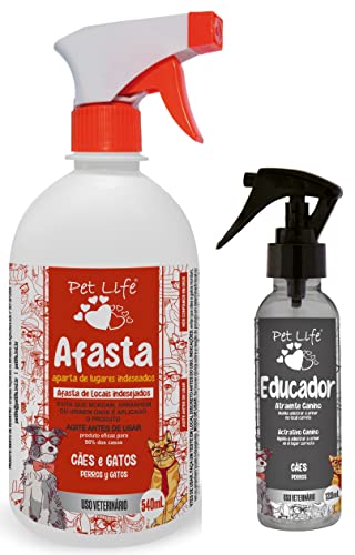 Kit Educador Pet Life Cães e Gatos (Afasta 540mL + Educador 120mL)