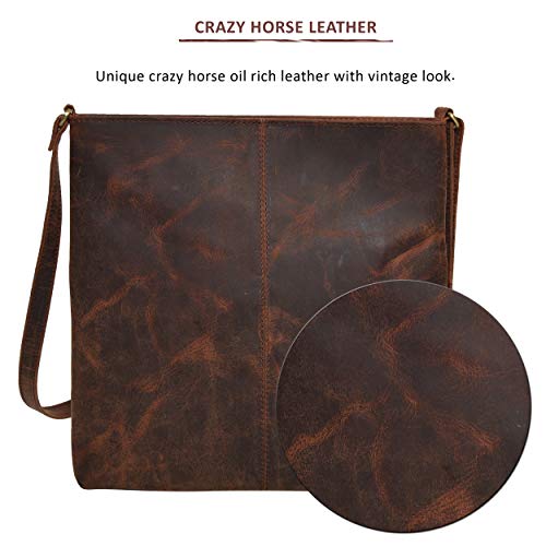 Estalon Real Leather Crossbody Bags For Women - Purses Women's Shoulder Sling Handbags Soft Purse Christmas Gift (Dark Brown) #TOP5