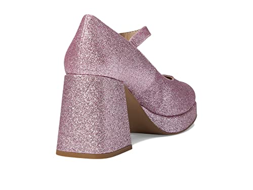 Steve Madden Mingle Mary Jane Pump Pink Glitter 9.5 M #TOP17