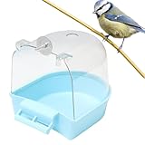 Baignoire De Perroquet - Bain D'oiseau Transparent Pour Cage, Boîte De Bain D'oiseaux, Boîte De Baignoire De Perroquet Pour Cage | Accessoires De Cage D'oiseau De Perruche, Boîte De Douche De Baignoir