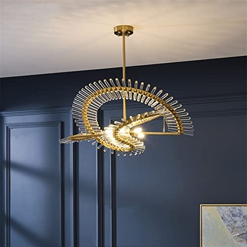 Luces de techo candelabro comedor salón lámpara LED dorada antigua 6