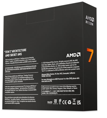 AMD Ryzen™ 7 9700X 8-Core, 16-Thread Unlocked Desktop Processor by AMD - Image 2