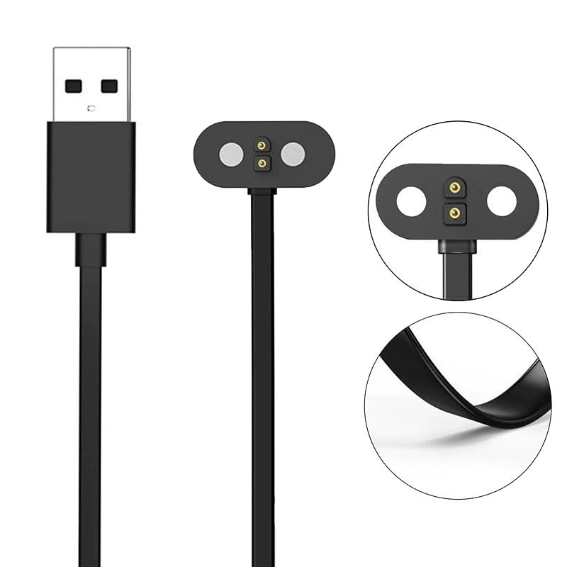 1-Pack 2pin Magnetic Charging Cable for Mojawa Run Air Mojo 2 Bone Conduction Headphones Charger USB Charging Cord(Black) image 5