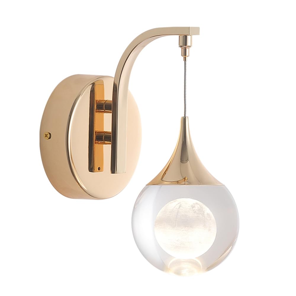 Lámpara de Pared Nórdica Luz de Aplique de Cristal Simple Accesorios LED para el Hogar Sala de estar Dormitorio Decoración (Estilo 5)