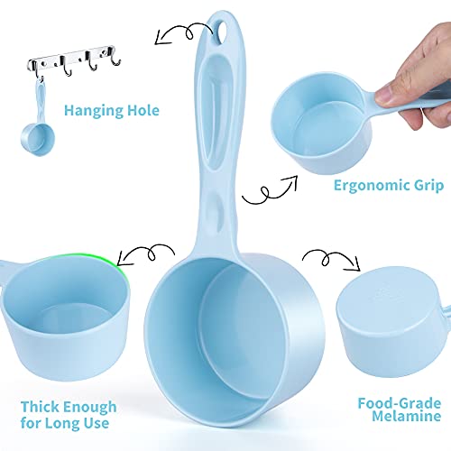 Super Design Sturdy Melamine Food Scoop for Dogs Cats Birds, Measuring Cup, Long Comfortable Handle, 1 Cup - Thumbnail 4