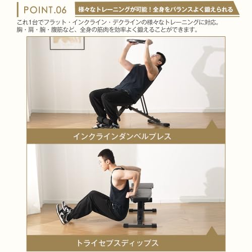 Amazon.co.jp: 3WAYトレーニングベンチ 家庭用 デクラインベンチ