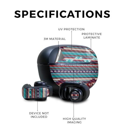 Image of Carbon Fiber Skin Compatible with Bose Ultra Open Earbuds - Southwest Stripes - Premium 3M Vinyl Protective Wrap Decal Cover - Easy to Apply | Crafted in the USA by MightySkins