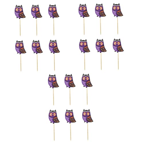 Amosfun 36 Pçs Cupcake Decoração De Halloween Mesa De Sobremesa Suprimentos Decorativos Topper De Fe