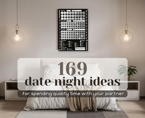 Romantic Couples Game with 169 Love Tasks - Scratch Off Poster and Date Night Card - Positions & Conversations & Date Night Ideas image_1