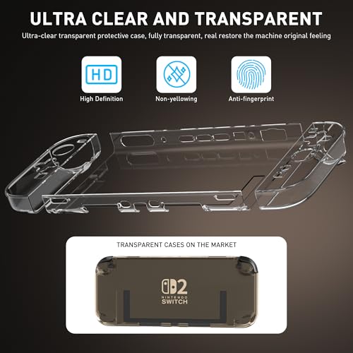 Accesorios para Nintendo Switch de 2 generaciones con protector de pantalla HD antiarañazos 6