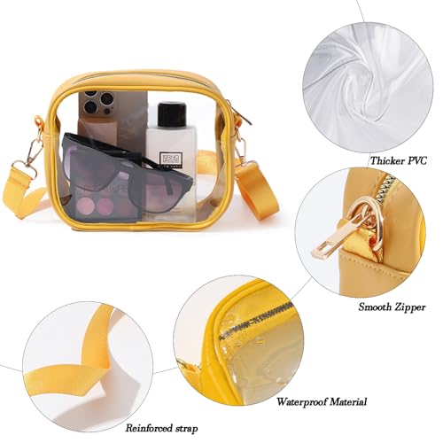Image of TOBVZOO Clear Bag Stadium Approved, Crossbody Transparent Bag for Concerts Sports Events, Purses for Men & Women