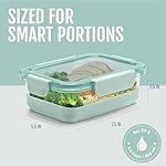 Ello Duraglass 3.4 Cup Meal Prep Sets 10Pc, 5 Pack Set- Glass Food Storage Container with Silicone Boot and Airtight BPA-Free Plastic Lids, Dishwasher, Microwave, and Freezer Safe, Garden Goals - Image 4