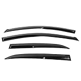 IKON MOTORSPORTS Window Visor, Compatible with 2014-2019 Toyota Corolla, Smoke Tinted & Semi-Transparent Acrylic Sun Rain Shade Guard Wind Vent Air Deflector