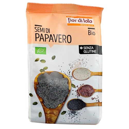 Fior di Loto Semi di Papavero biologico - Semi oleosi Naturali Senza Glutine - Ricchi di Fibre e Proteine ​​- 150 g