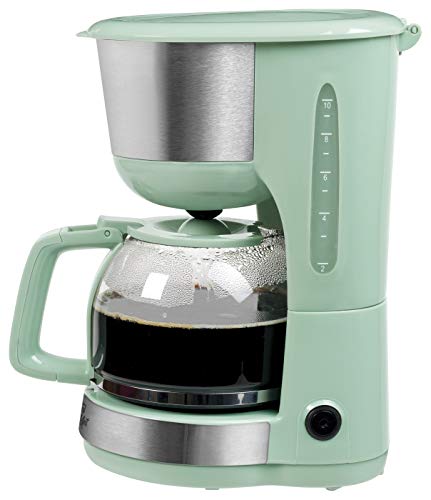 Bestron Kaffeemaschine mit Warmhalteplatte, Royal Mint, Für gemahlenen Filterkaffee, 10 Tassen, 1000 Watt, Mintgrün – Bild 3
