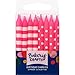 Stripes & Polka Dots Birthday Cake Candles (Pink)