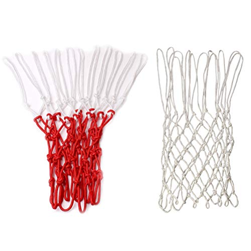 FAVOMOTO Professional Basketball Nets 2 Pack Nylon Braided Basketball Rim Net Replacement for Hoops