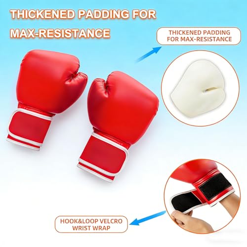 Guantes de boxeo para jóvenes de 4 a 10 años aptos para muay thai y saco 2