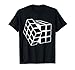 Awesome Rubix Rubiks Rubics Cube Line Art Problem Solver T-Shirt