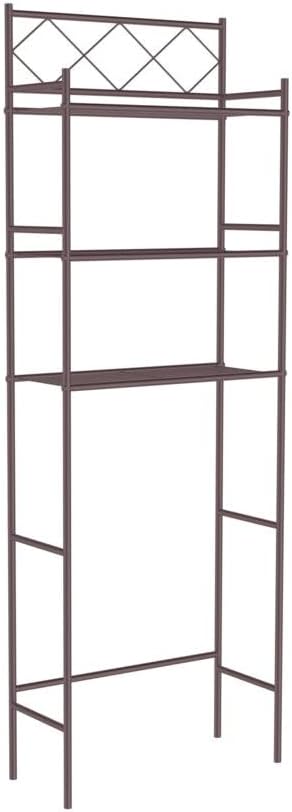 J&V TEXTILES 3-Shelf Bathroom Organizer Over The Toilet, Bathroom Spacesaver (Oil Rub Bronze)