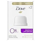 Dove Deodorant Refills Refill Kit 0 Aluminum Coconut + Pink Jasmine Aluminum Free Deodorant oz, 1.13 Ounce