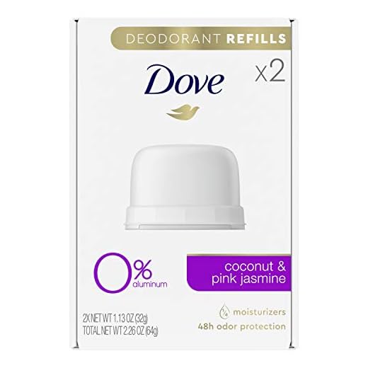 Dove Deodorant Refills Refill Kit 0 Aluminum Coconut + Pink Jasmine Aluminum Free Deodorant oz, 1.13 Ounce - 2 Count (Pack of 1)