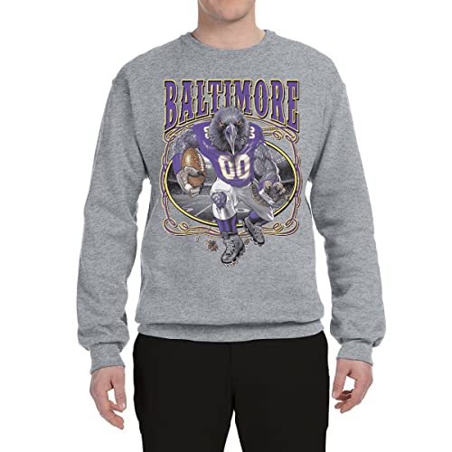 Wild Bobby Baltimore Fan | BAL Fantasy Football Sports Unisex Graphic Crewneck Sweatshirt3