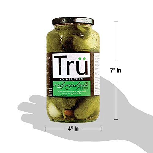 Original Kosher Dills By Tru Pickles - 24 Oz Gourmet, Made With The Perfect Balance Of All Natural And Fresh Ingredients And Seasonings - Family Recipe (4 Pack) #TOP2