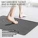 Graplife - Stone Bath Mat, Diatomaceous Earth Shower Mat, Non-Slip Super Absorbent Quick Drying Bathroom Floor Mat, Natural, Easy to Clean (23.6 x 15.35 Darkgrey)