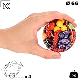 KADAX 20 sztuk Słoiki 200 ml z Nakrętką Twist-Off fi66 – Grubościenne Słoje szczelne do zmywarki, do dżemów, miodu, marynat & przetworów