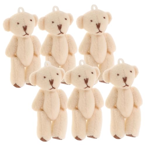 Totority 6Piezas Mini de Peluche Suave con Ropa Intercambiable de Peluche Llaveros y Teléfonos Creatividad