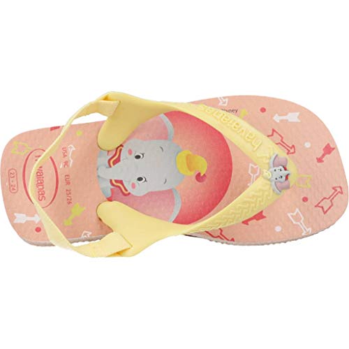 Chinelo Disney Classics, Havaianas, Bebê Unissex, Salmão/Amarelo, 22