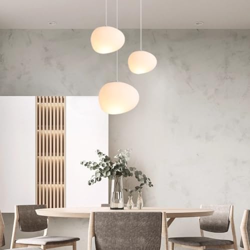 DOCJX Lustre Suspension Moderne Blanc Lustre Salon Abat-Jour Plafond Design Pour Salle À Manger, Chambre Luminaire Lampe Suspendue Élégant Avec Culot E27...