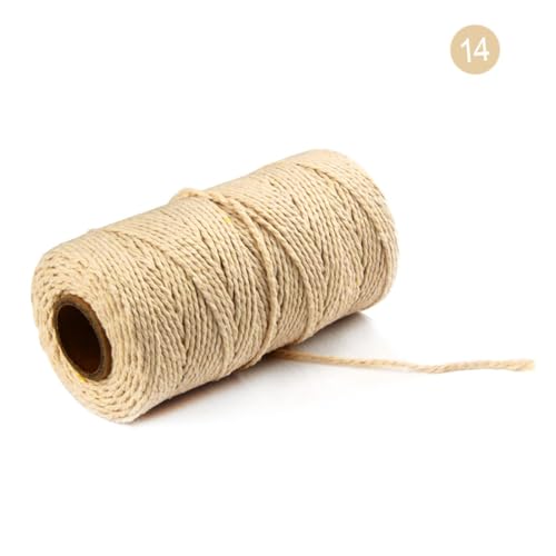 Cuerda para manualidades de algodón trenzada resistente de 2 mm de grosor 6