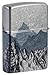 Zippo Mountain Sketch Design 540 Tumbled Chrome Pocket Lighter