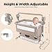CNCEST Smart Electric Baby Bassinet Bedside Sleeper,Music Play,Automatic Cradle with 3 Speed Timing,5 Speed Wobbling,Portable Baby Bed Height Adjustable Crib,Nets+Mattresses