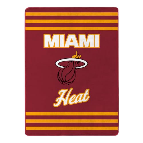 Miami Heat NBA Officially Licensed 60" x 80" Oversized Throw Blanket – Ultra Soft Fleece Bed Blanket with Bold Team Colors for Game Day & Home Decor