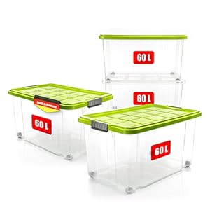 BigDean 4 Stück 60L Aufbewahrungsbox