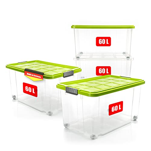 BigDean 4 Stück 60L Aufbewahrungsbox